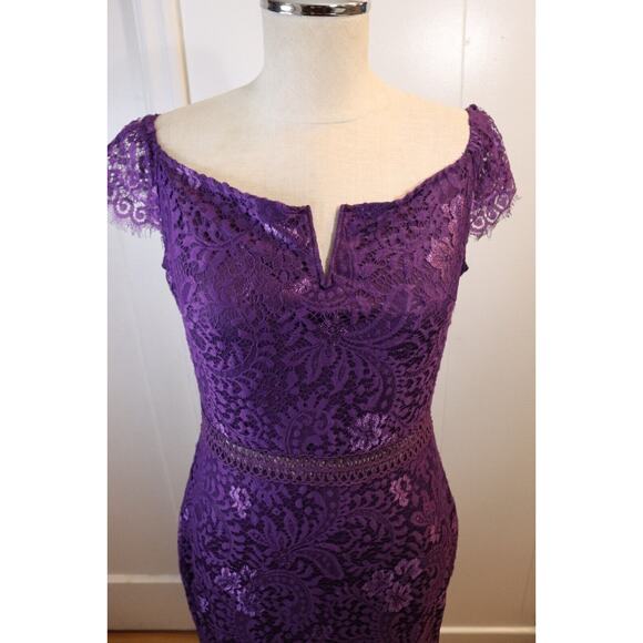 All and Well Purple Dress Medium Lace and Lining (35) - Picture 3 of 13